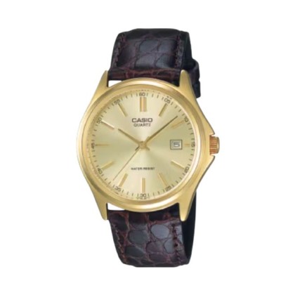 Casio General MTP-1183Q-9A Dark Brown Genuine Leather Band Men Watch